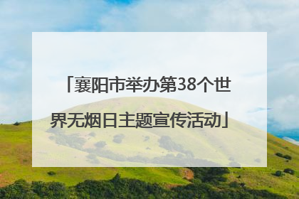 襄阳市举办第38个世界无烟日主题宣传活动
