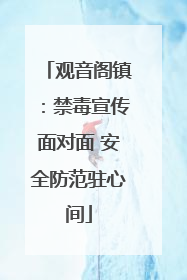 观音阁镇：禁毒宣传面对面 安全防范驻心间