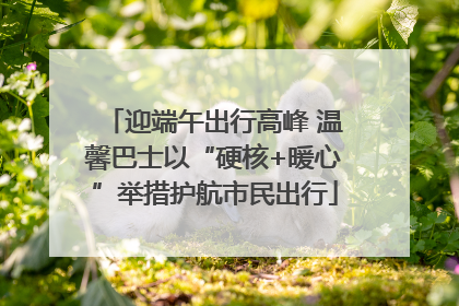 迎端午出行高峰 温馨巴士以“硬核+暖心”举措护航市民出行