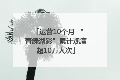 运营10个月 “青绿湖影”累计观演超10万人次