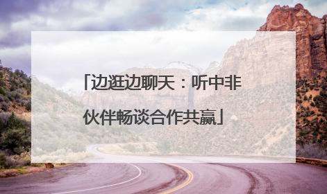 边逛边聊天：听中非伙伴畅谈合作共赢