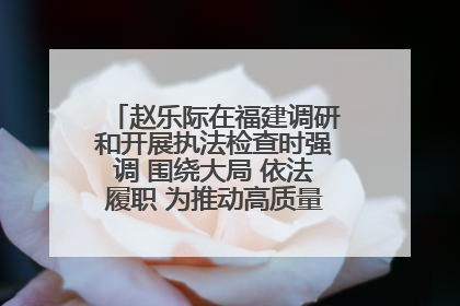 赵乐际在福建调研和开展执法检查时强调 围绕大局 依法履职 为推动高质量发展作出人大贡献