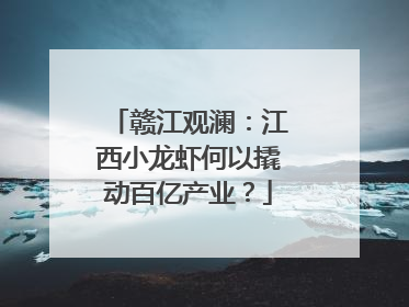 赣江观澜：江西小龙虾何以撬动百亿产业？
