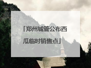 郑州城管公布西瓜临时销售点