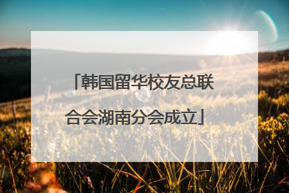 韩国留华校友总联合会湖南分会成立