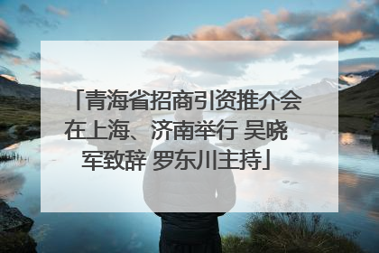 青海省招商引资推介会在上海、济南举行 吴晓军致辞 罗东川主持