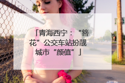 青海西宁：“簪花”公交车站扮靓城市“颜值”