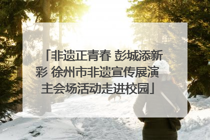 非遗正青春 彭城添新彩 徐州市非遗宣传展演主会场活动走进校园