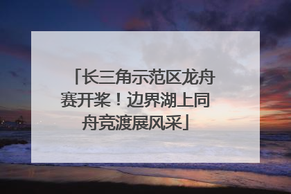 长三角示范区龙舟赛开桨！边界湖上同舟竞渡展风采
