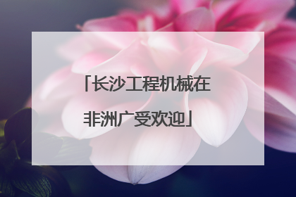 长沙工程机械在非洲广受欢迎