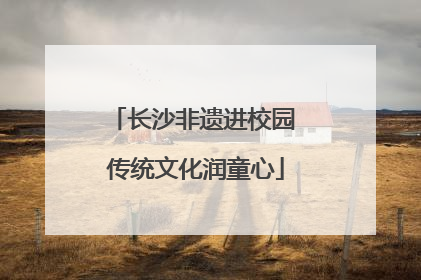 长沙非遗进校园 传统文化润童心