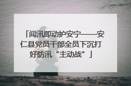 闻汛即动护安宁——安仁县党员干部全员下沉打好防汛“主动战”