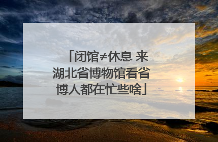 闭馆≠休息 来湖北省博物馆看省博人都在忙些啥