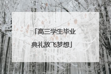高三学生毕业典礼放飞梦想