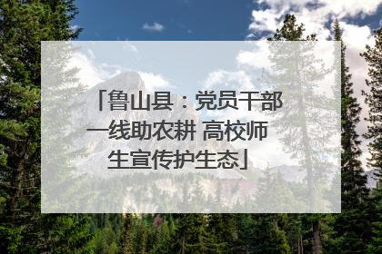 鲁山县：党员干部一线助农耕 高校师生宣传护生态