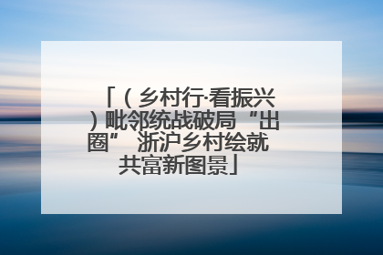 （乡村行·看振兴）毗邻统战破局“出圈” 浙沪乡村绘就共富新图景