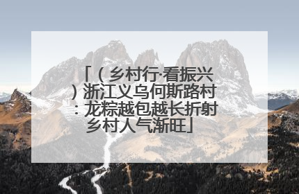 （乡村行·看振兴）浙江义乌何斯路村：龙粽越包越长折射乡村人气渐旺