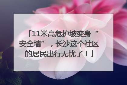 11米高危护坡变身“安全墙”，长沙这个社区的居民出行无忧了！