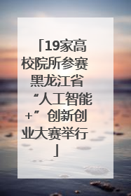 19家高校院所参赛 黑龙江省“人工智能+”创新创业大赛举行
