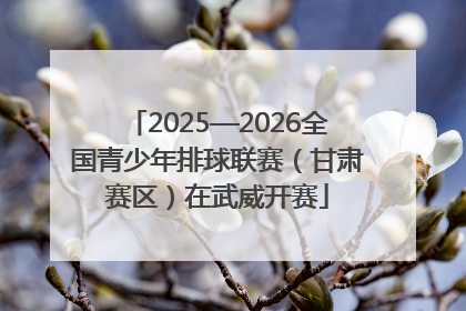 2025—2026全国青少年排球联赛（甘肃赛区）在武威开赛