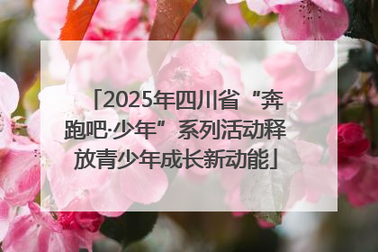 2025年四川省“奔跑吧·少年”系列活动释放青少年成长新动能