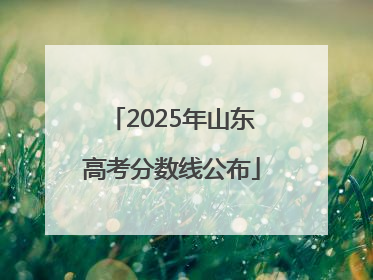 2025年山东高考分数线公布