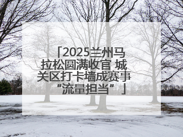 2025兰州马拉松圆满收官 城关区打卡墙成赛事“流量担当”