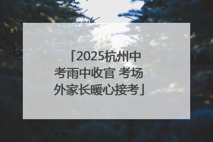 2025杭州中考雨中收官 考场外家长暖心接考