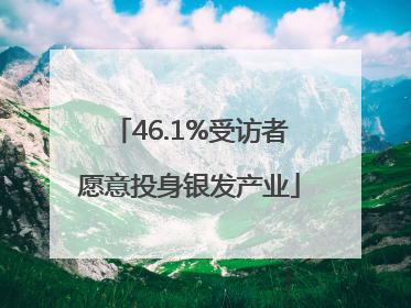 46.1%受访者愿意投身银发产业