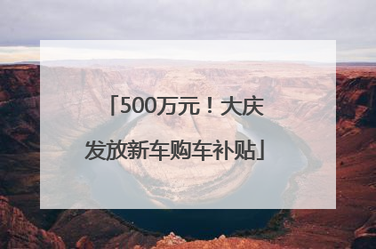 500万元！大庆发放新车购车补贴