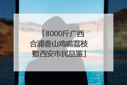 8000斤广西合浦香山鸡嘴荔枝赠西安市民品鉴