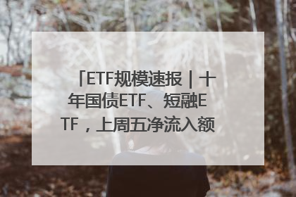 ETF规模速报｜十年国债ETF、短融ETF，上周五净流入额均超20亿元