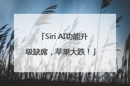 Siri AI功能升级缺席，苹果大跌！